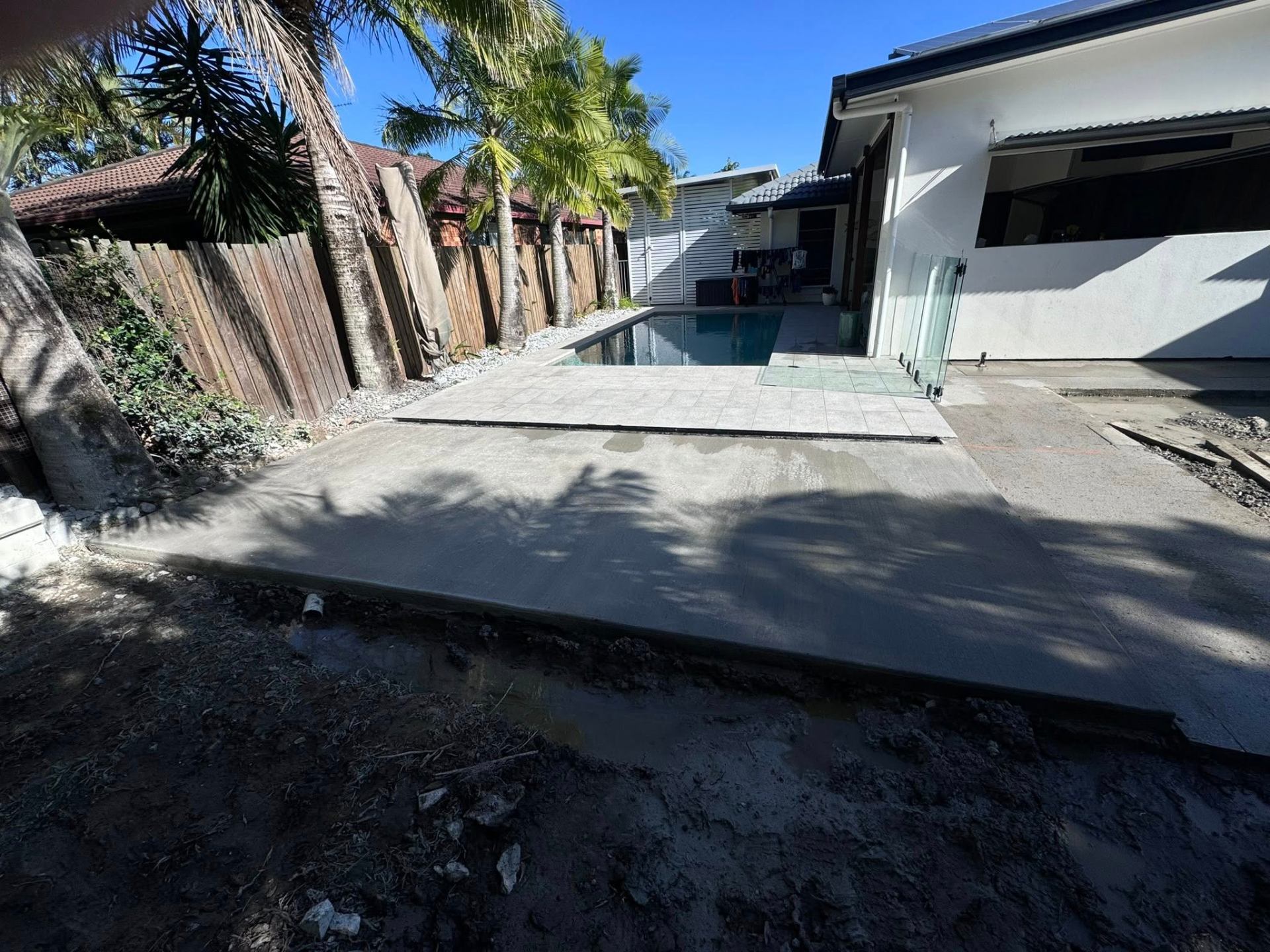 Pool Side Patio Pour